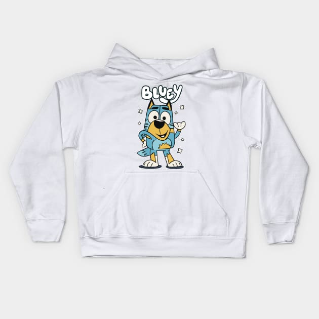 Bluey  4 Kids Hoodie by bmron